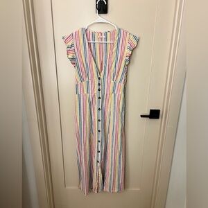 Marine Layer Colorful Striped Maxi Dress